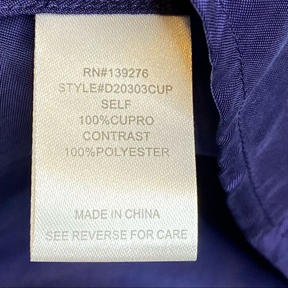 Daniel Rainn for stitch fix NWT navy blue kittie textured blouse size L - Picture 14 of 15